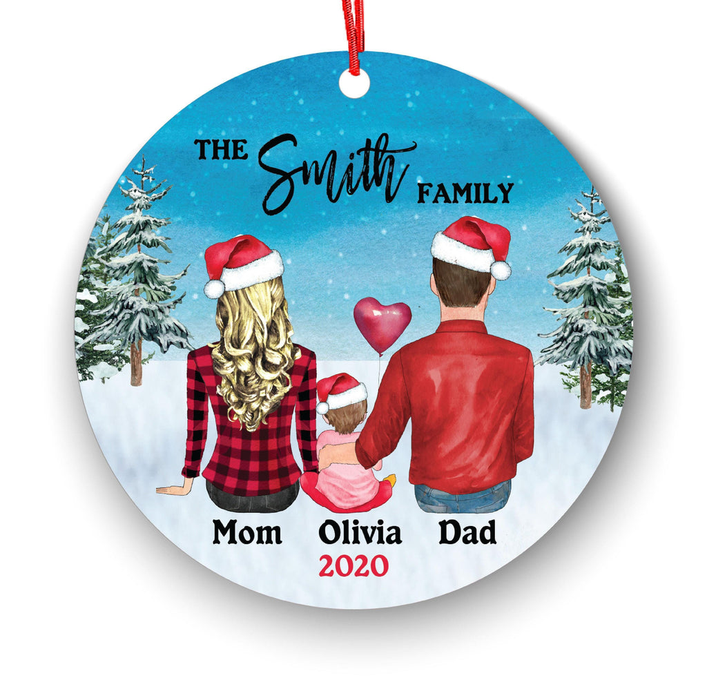 First Christmas Ornament: New Mom and Dad (Baby Girl or Boy)