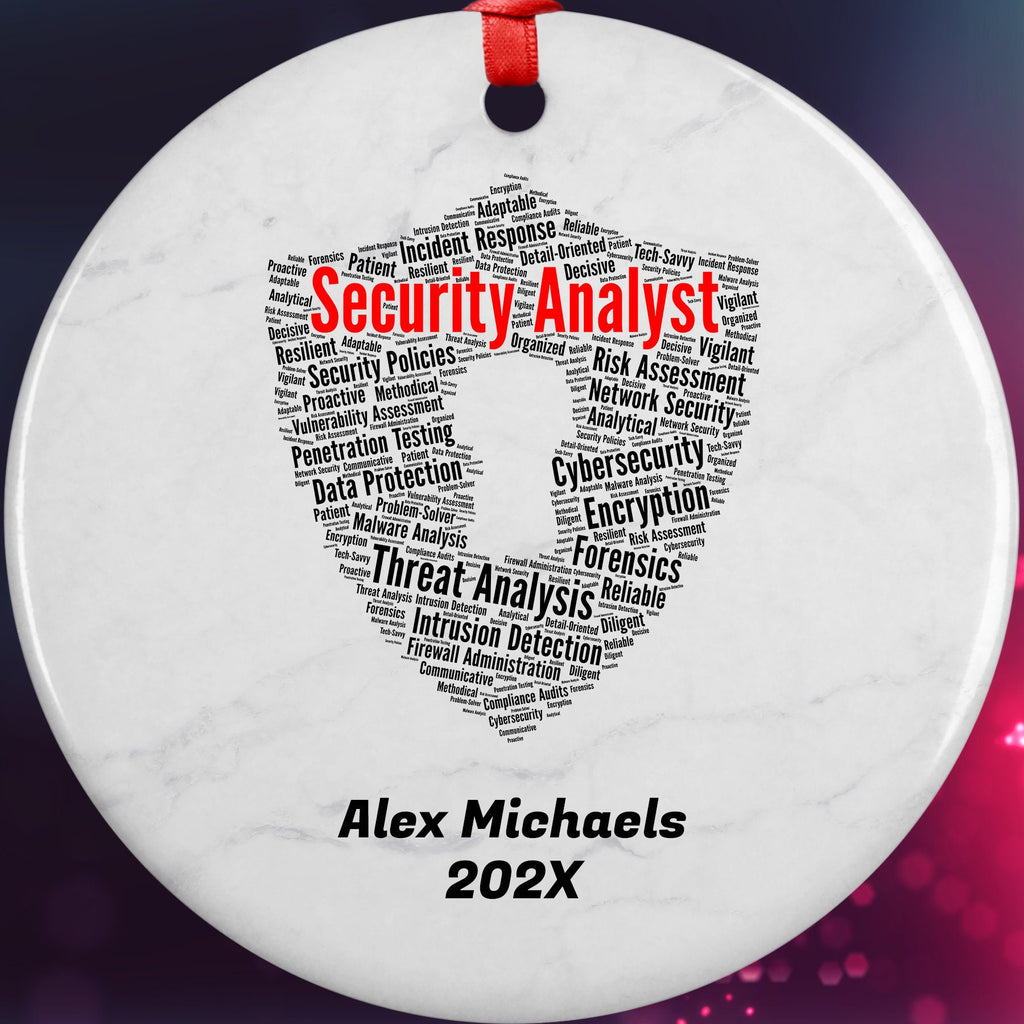 Security Analyst Personalized Christmas Ornament