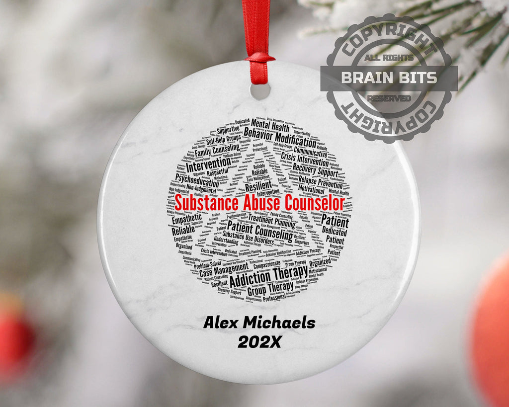 Substance Abuse Counselor Personalized Christmas Ornament