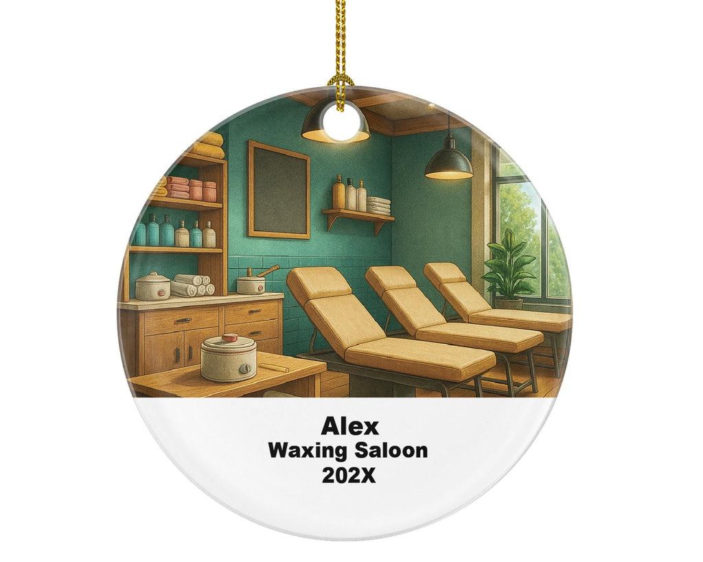 Custom Waxing Salon Ornament – Personalized Gift for Estheticians, Beauty Spa Owners, and Salon Professionals 202X