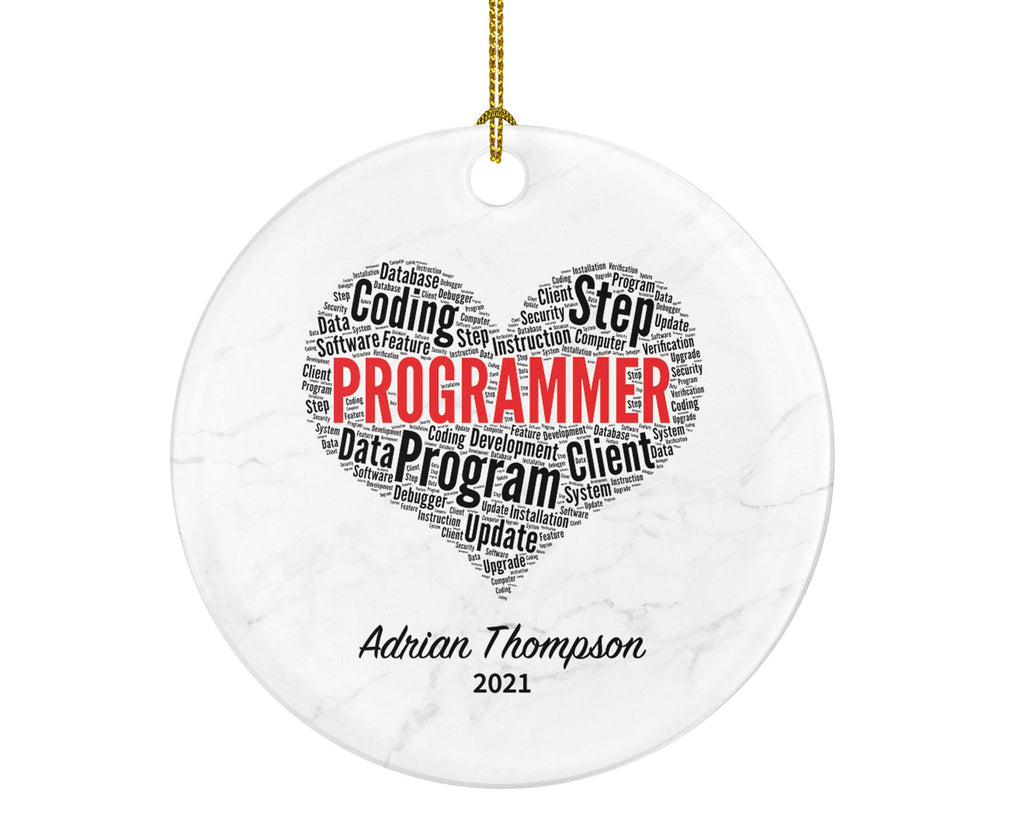 Programmer Christmas Ornament Personalized - Computer Programmer Software Developer Computer Specialist Computer Programmer Custom Gift