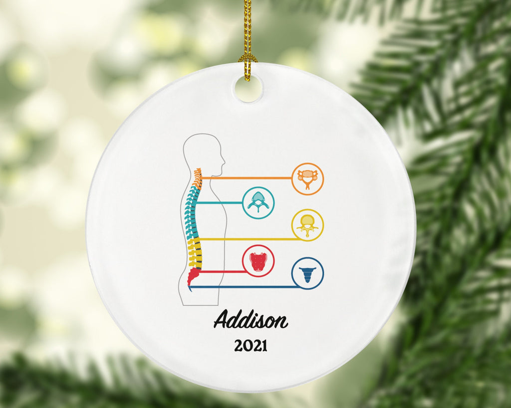 Spine Chiropractor Physical Therapist Christmas Ornament - Physician Medical Orthopedic Spinal image Gift for Orthopedist Physiotherapist