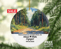 Redwood National State Parks Christmas Ornament Personalized - Engaged Married Family Together Couple Travel Honeymoon Engagement Marriage