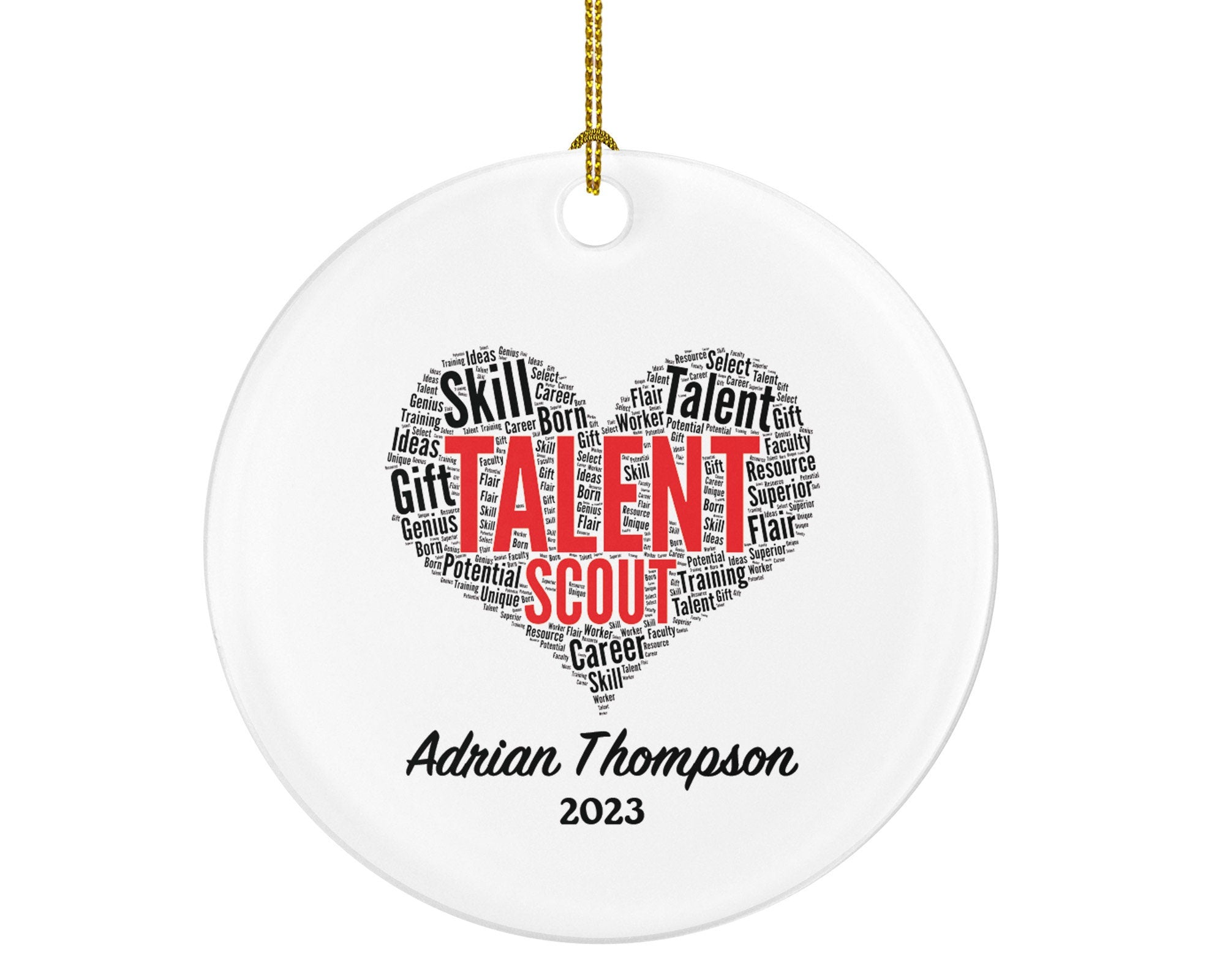Talent Scout Christmas Ornament Personalized - Skill Career Talent Gift