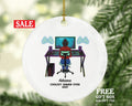 Playing Video Game Player Gamer Girl Game Christmas Ornament Personalized for Tree Gamer Female Controller Addict