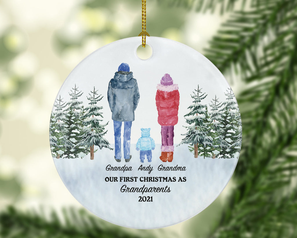 Grandparents First Christmas Ornament Personalized, First Christmas As Grandparents Ornament, New Grandparents Gift