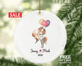 Couple  Christmas Ornament Personalized - Valentines Together Lovers - New Rabbit Couple Gift Names and Year