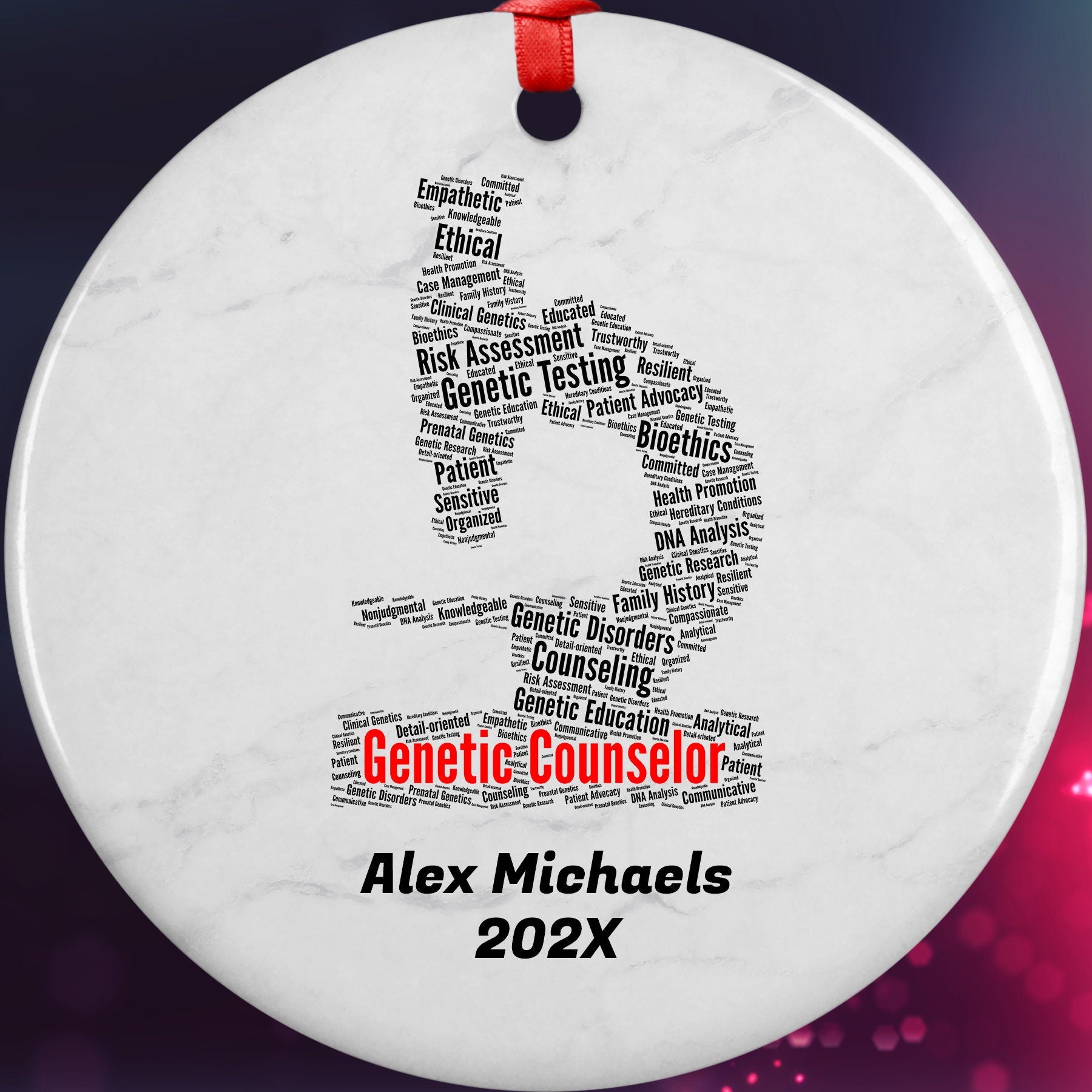 Genetic Counselor Personalized Christmas Ornament