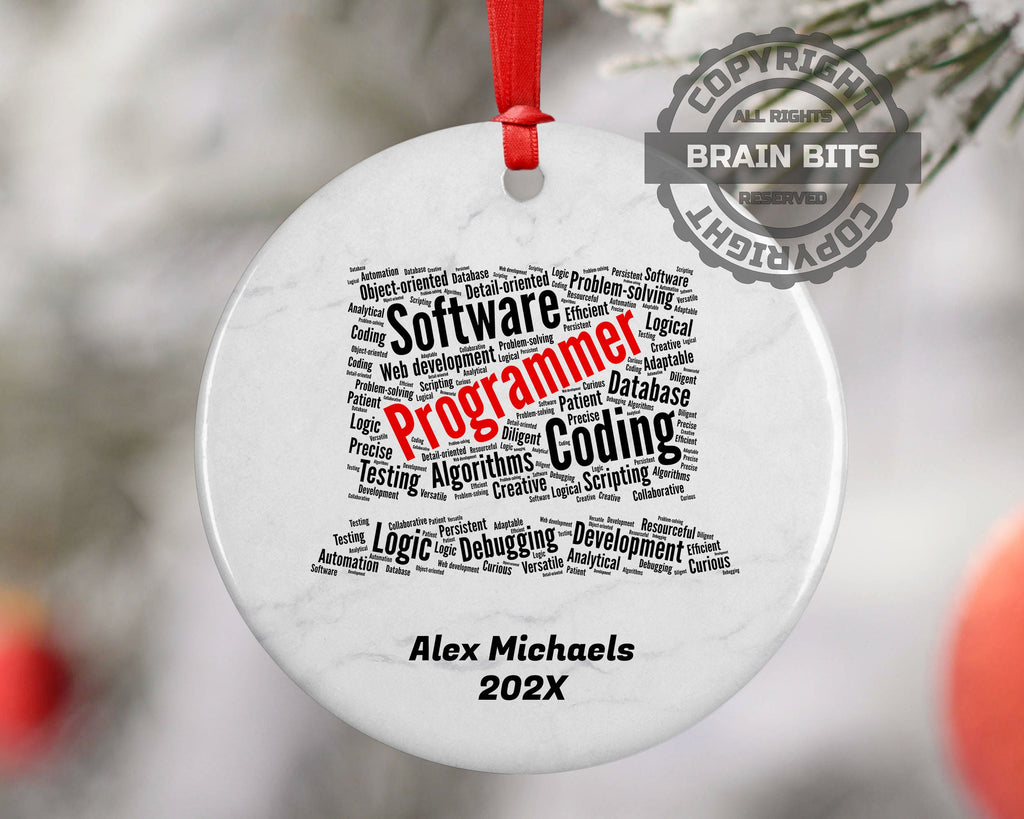 Programmer Personalized Christmas Ornament