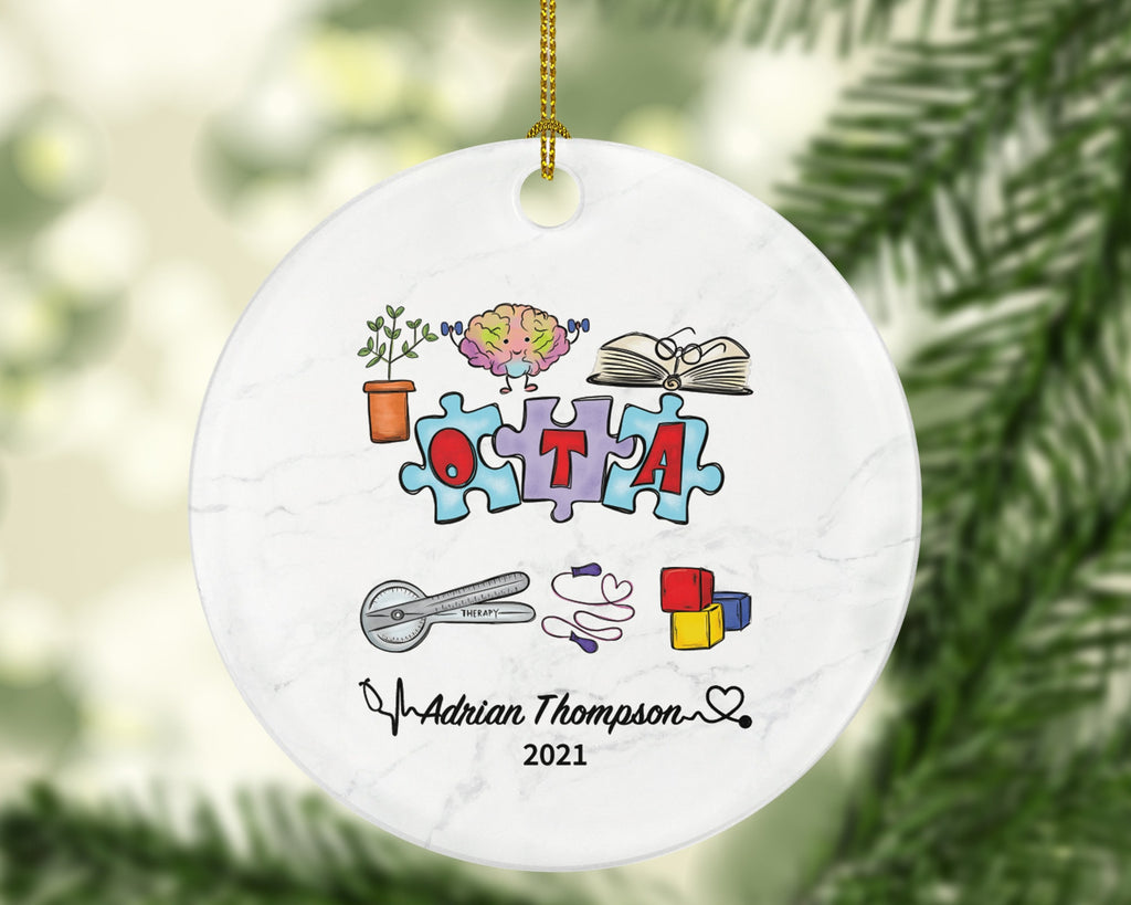 Occupational Therapy Assistant Christmas Ornament Personalized - Therapy Gift OTA Graduation Occupation Thank You Appreciation Gift