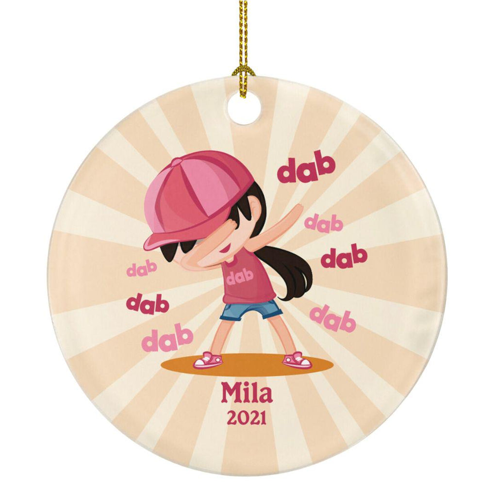 Dabbing Girl Personalized Christmas Ornament / Dabbing Girl Personalized Christmas Ornament / Dabbing Girl / Dabbing Ornament / Dab Ornament