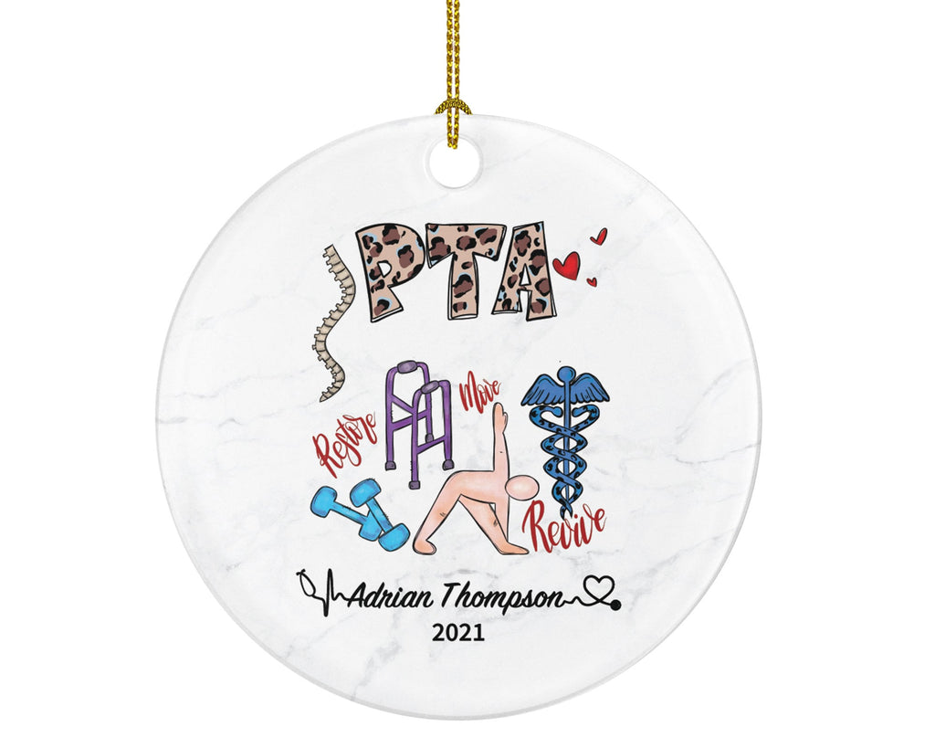 Physical Therapy Assistant Christmas Ornament, PT Personalized Gift, Physiotherapist Assistant Ornament, Medical Ornament