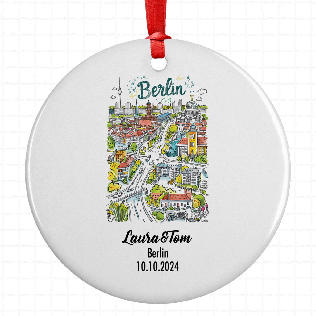 Berlin, Germany, Ornament, Engagement, Married, Travel, Gift for Engaged Couple, Engagement Gift, Trip, Vacation Souvenir