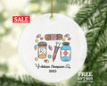 Pharmacist Pharmacy Technician Tech Christmas Ornament for Female or Male Personalized Gift