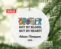 Brother Christmas Ornament Personalized for Friend or Little Big Brother - Brother Not By Blood But By Heart Best Brother Ever Custom Gift