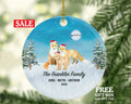 Personalized Family of 3 Christmas Ornaments Fox Foxes Family Custom Names Watercolor Family of Three First Ornament Gift for with Kids Xmas