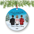 Family Christmas Ornament: Personalized Mom and Boys - Custom Portrait