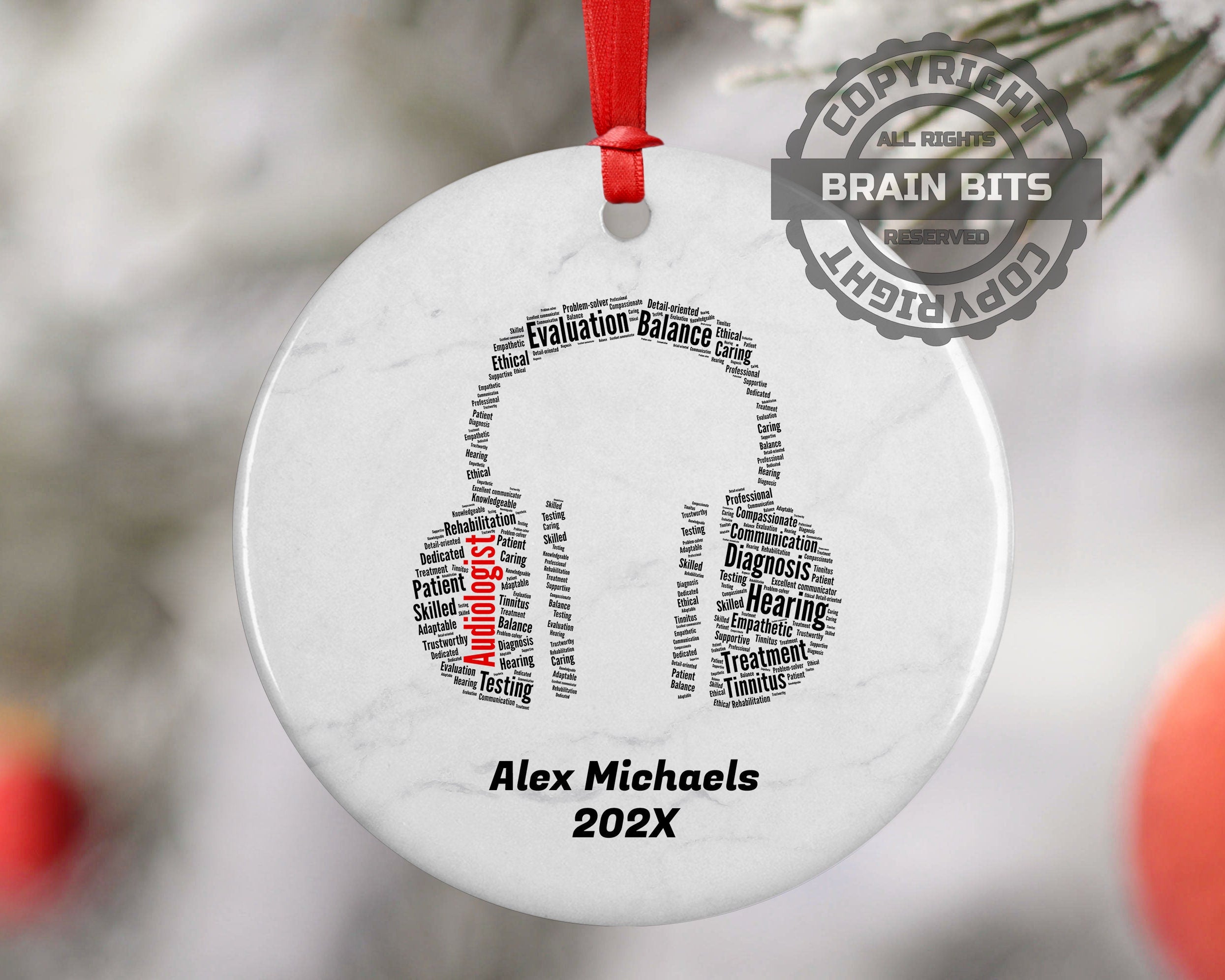 Audiologist Personalized Christmas Ornament