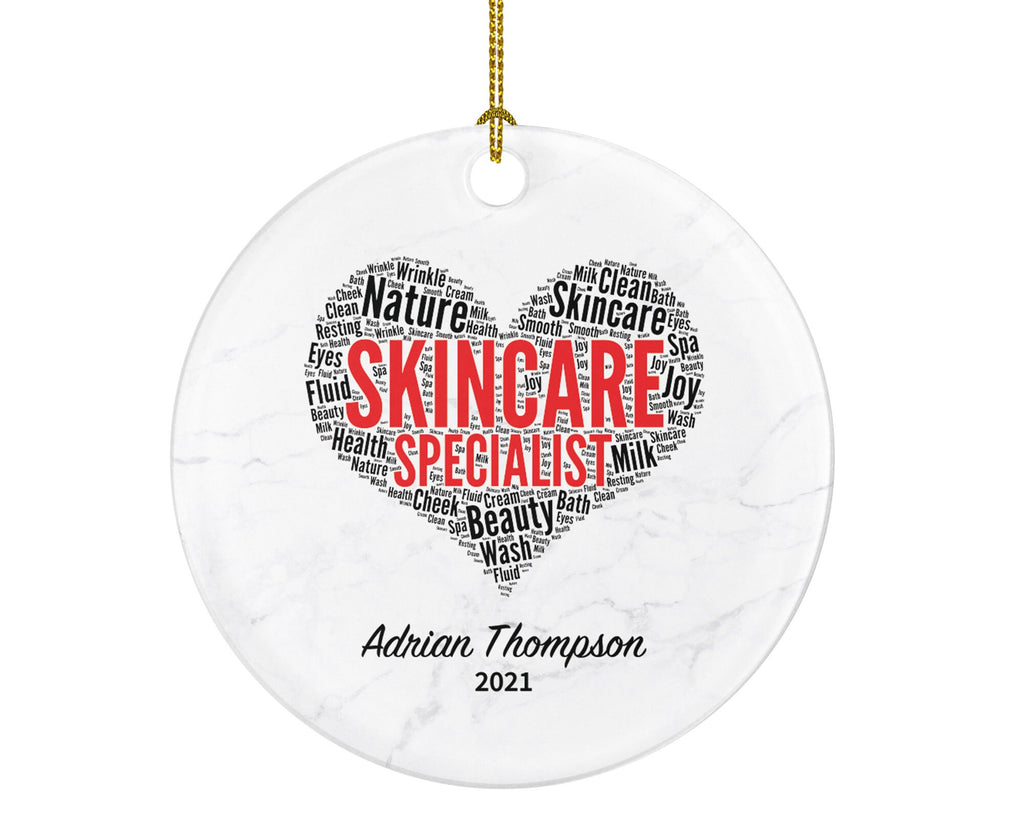 Skincare Specialist Christmas Ornament Personalized - Spa Treatment Self Skin Care Lover Beauty Salon Owner Worker Massage Therapist Gift