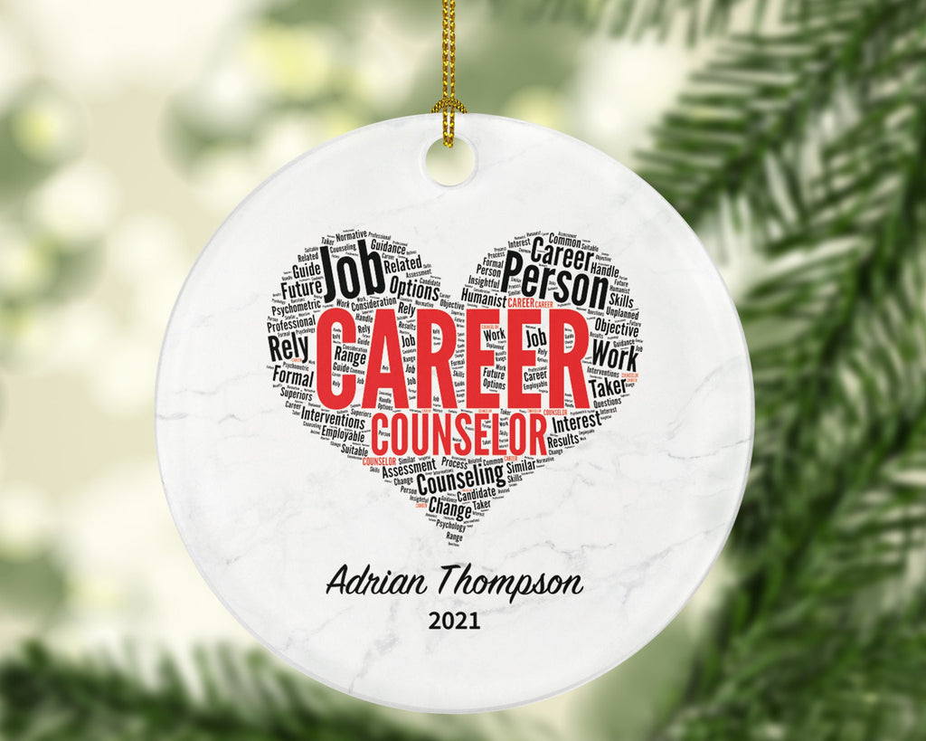 Career Counselor Christmas Ornament Personalized - Business New Job Consultant Career Counselor Gift