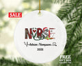 Active Nurse Christmas Ornament Personalized - Nursing Registered Nurse Health Worker Gift from Patient for Nurse RN Custom Medical