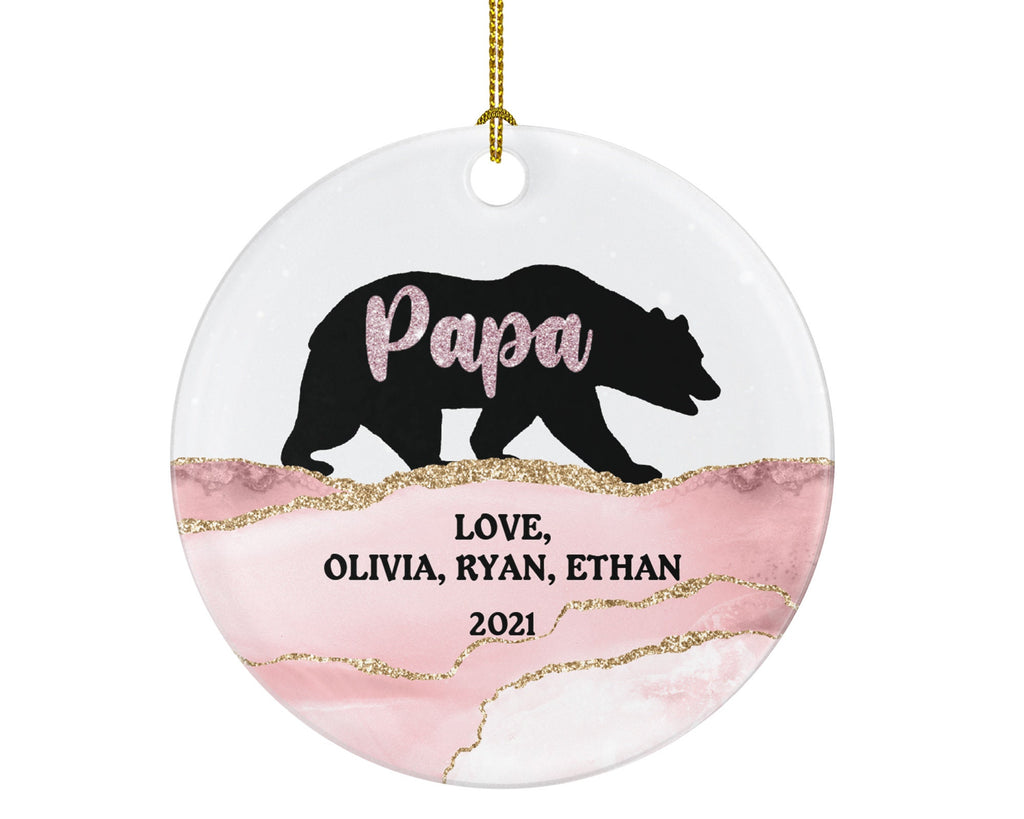 Papa Bear Ornament, Gift for Men, Papa Bear Gift, Father's Day Gift, Christmas Ornament for Dad