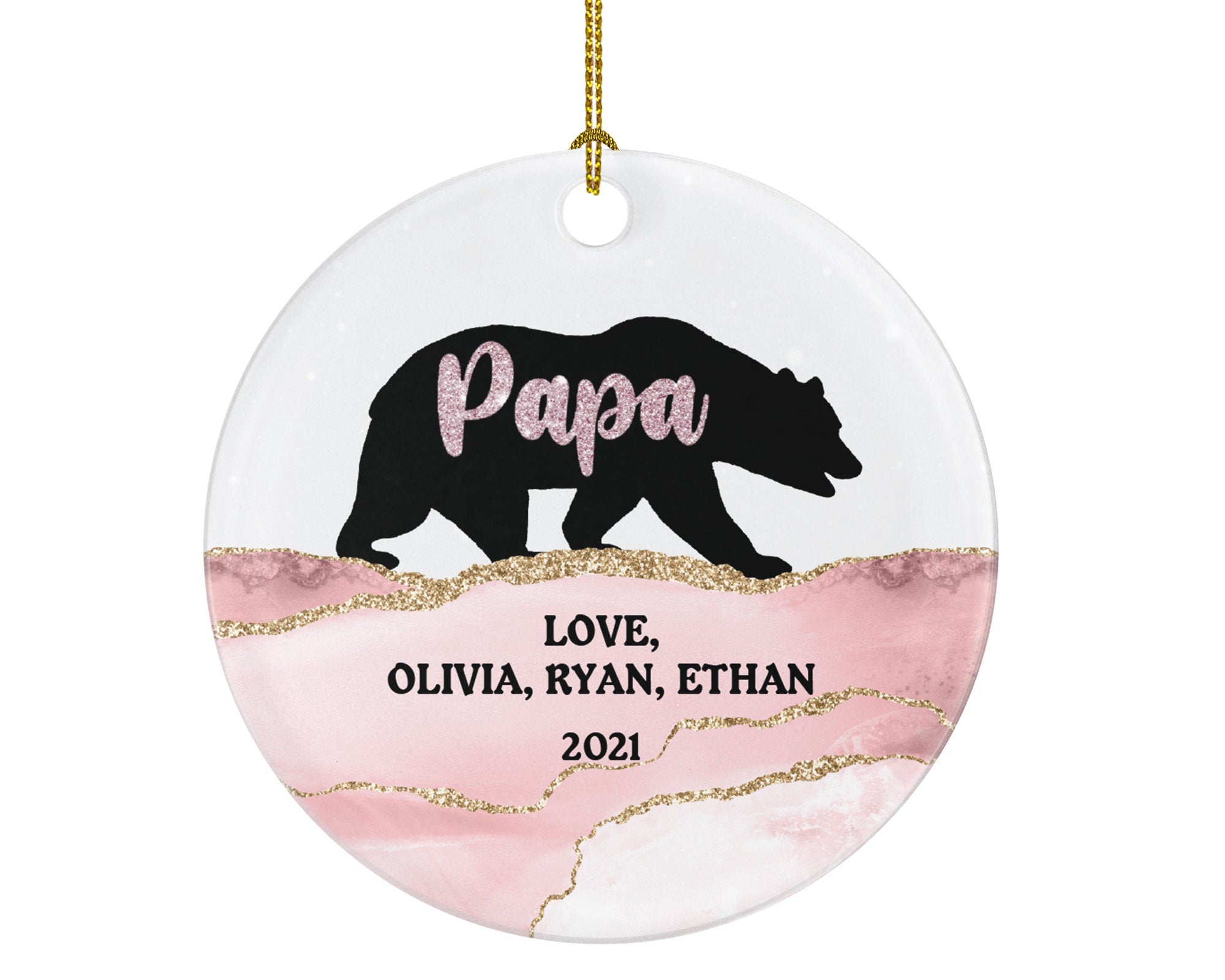 Papa Bear Ornament, Gift for Men, Papa Bear Gift, Father's Day Gift, Christmas Ornament for Dad