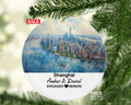 Custom Shanghai China Ornament, Oriental Pearl Tower & Nanjing Road View, Personalized Couple Gift, Celebrate Wedding, Engagement, Honeymoon
