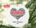 Botanist Christmas Ornament Personalized - Plant Biologist Custom Gift