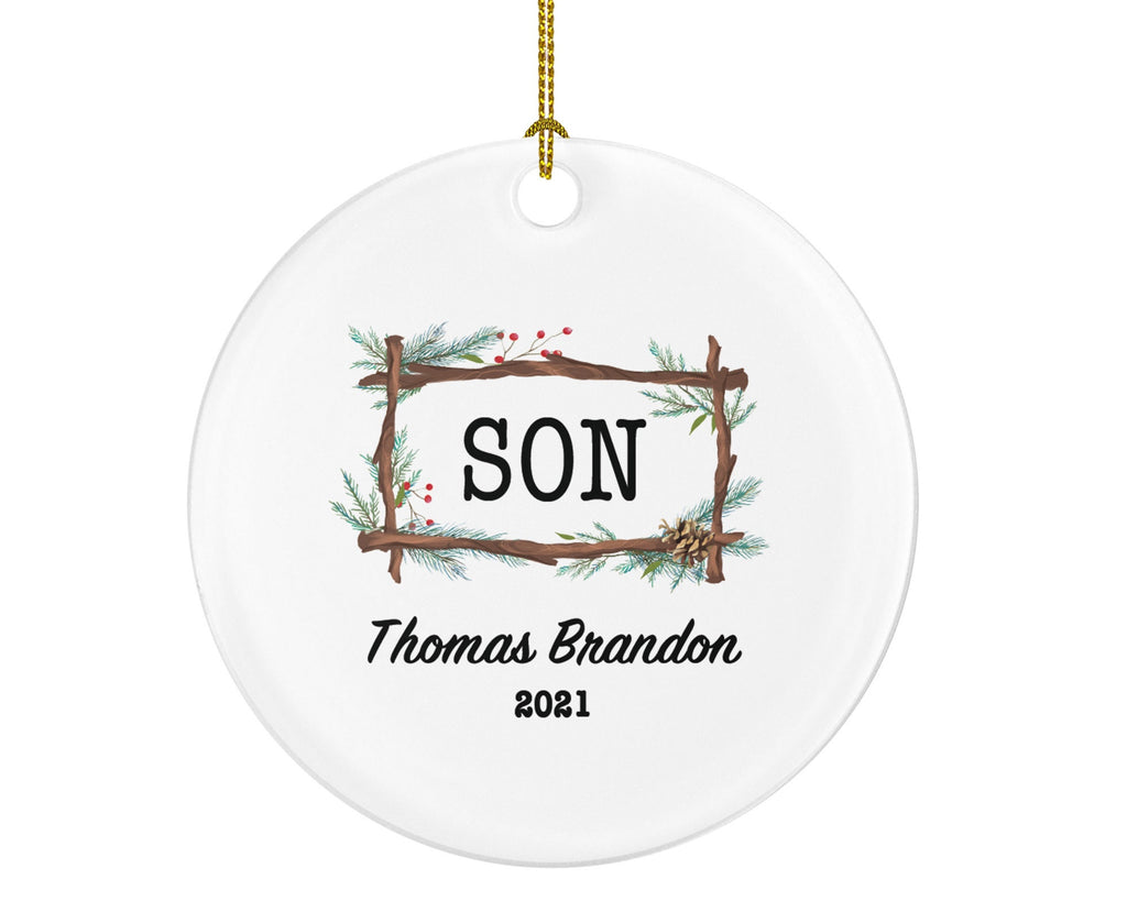 Son Christmas Ornament Personalized , World's Greatest Son, Number 1 Son, Favorite Son, Christmas Gift