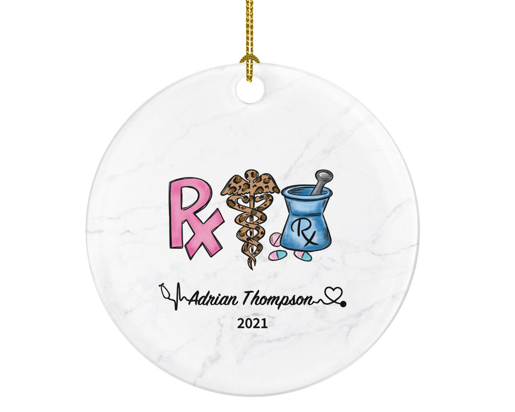 Pharmacy Technician Tech Christmas Ornament Personalized Pharmacist Pharmacy Tech Gift