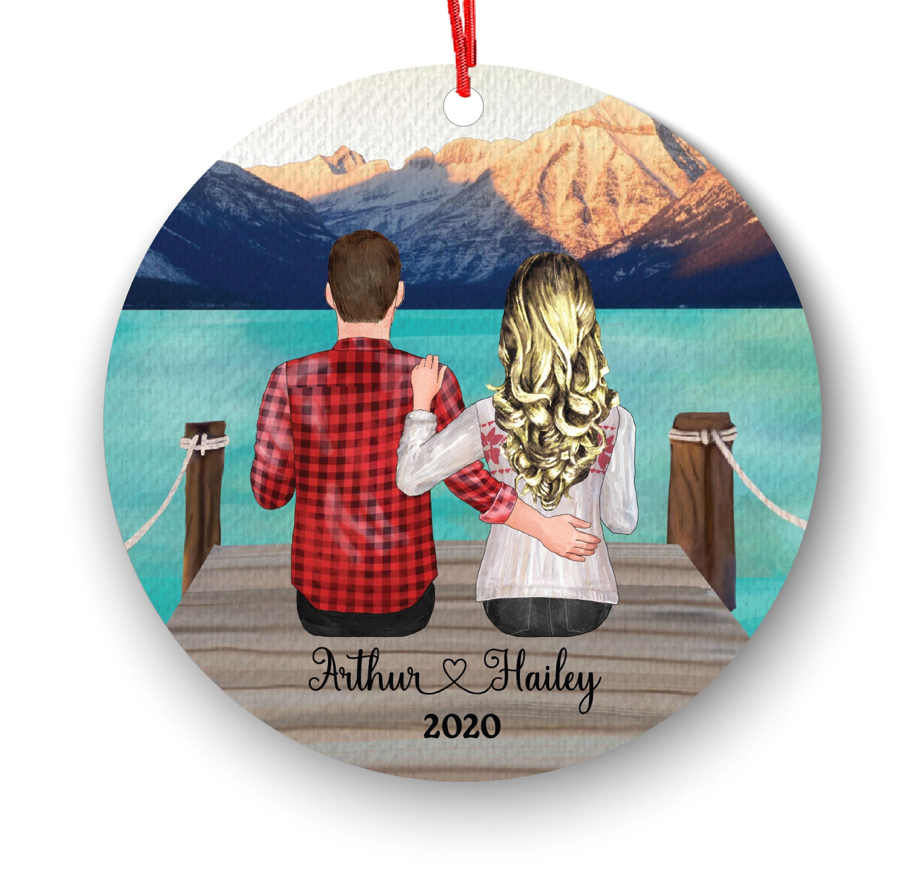 Couple’s First Christmas Ornament: Personalized Wedding Keepsake (Ceramic)