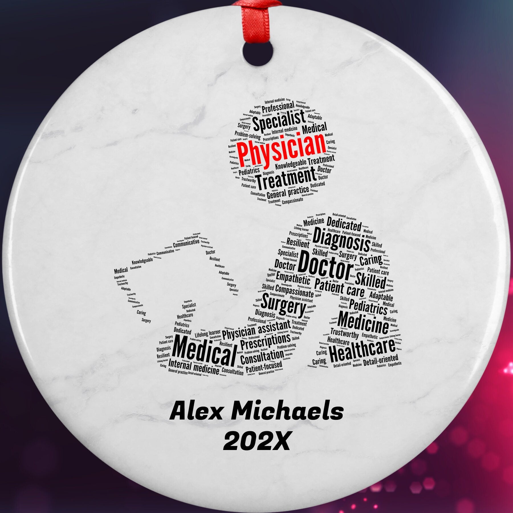 Physician Personalized Christmas Ornament