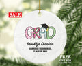 Graduation Christmas Ornament Personalized - Class of Gift Graduate Masters Bachelor Doctorate College High School Degree Gift