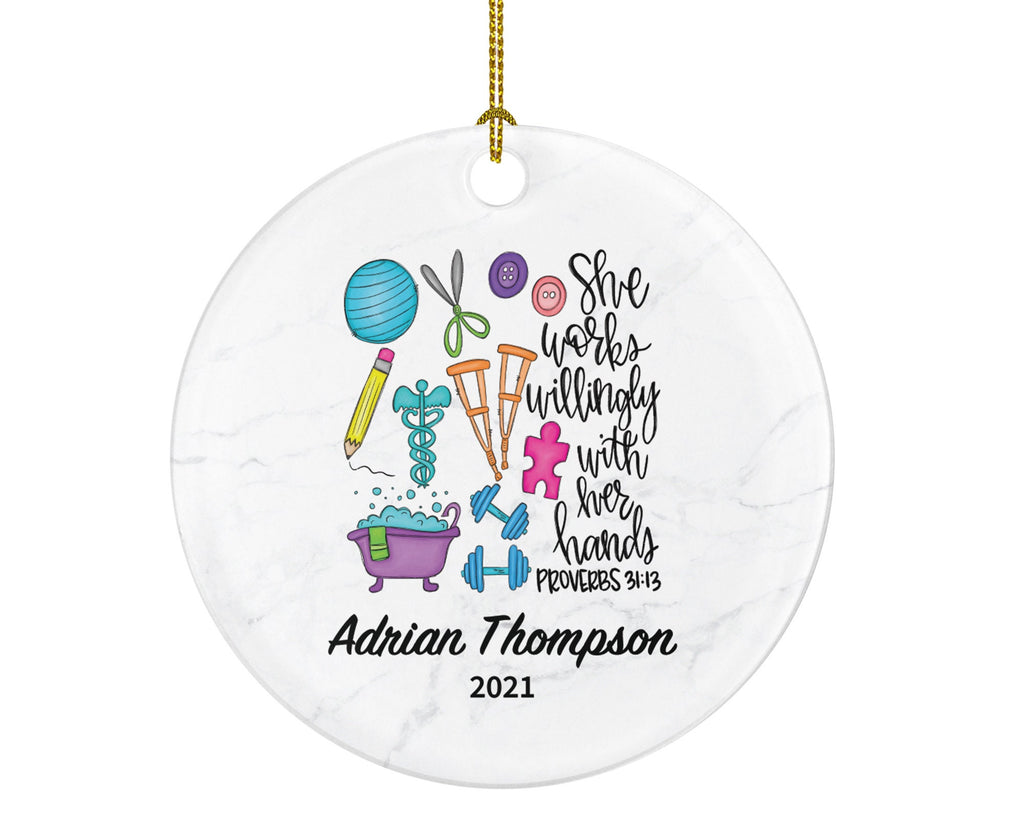Occupational Therapist Christmas Ornament Personalized - Therapy Gift OT Graduation Occupation Thank You Appreciation Gift