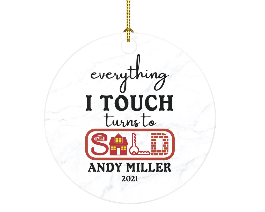 Realtor Real Estate Agent Personalized Ornament - House Broker Personalized Ornament- New Real Estate Seller Christmas Ornament