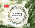 Family of 2 3 4 5 6 Christmas Ornament Personalized - Gift for Family - Custom Name Year Christmas Ornament