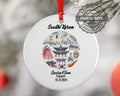 South Korea Ornament, Engagement, Married, Travel, Gift for Engaged Couple, Engagement Gift, Trip, Vacation Souvenir