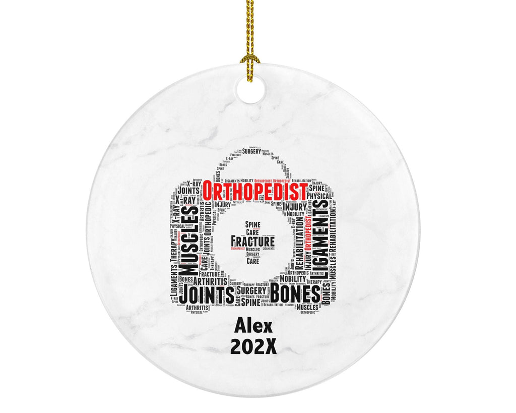 Personalized Orthopedist Christmas Ornament – Custom Doctor Gift – Orthopedic Surgeon Ornament – Medical Professional Keepsake