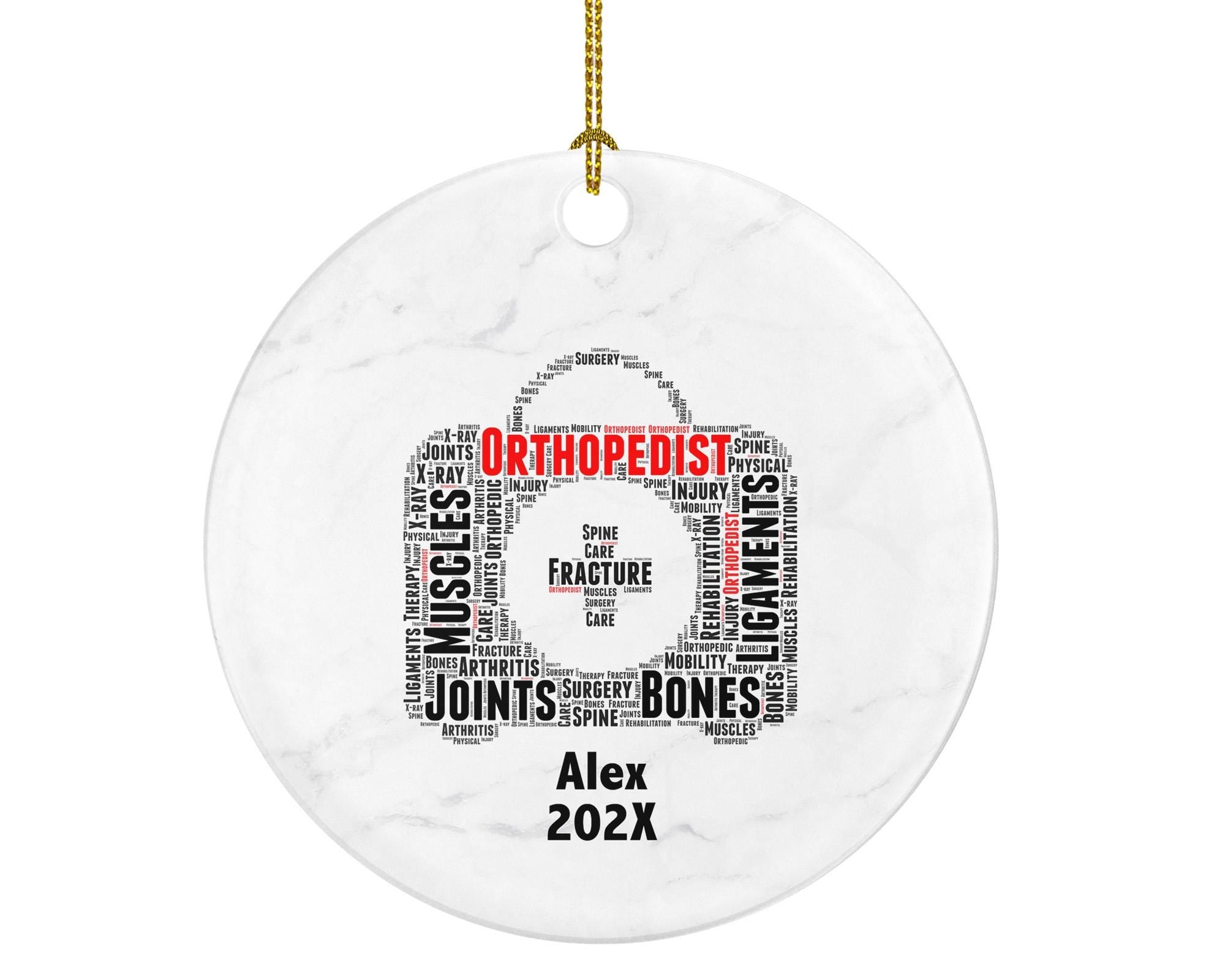 Personalized Orthopedist Christmas Ornament – Custom Doctor Gift – Orthopedic Surgeon Ornament – Medical Professional Keepsake