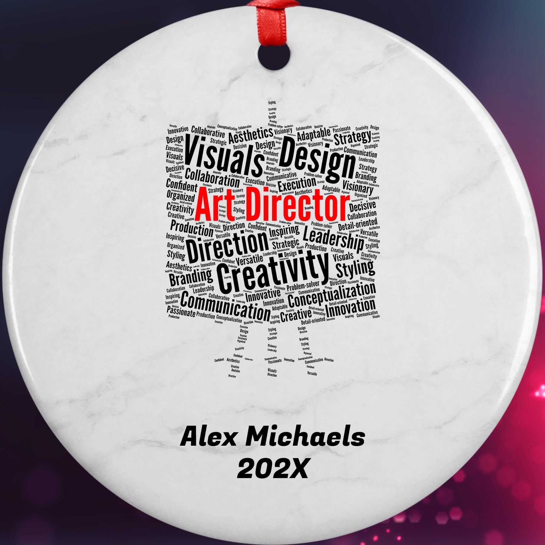Art Director Personalized Christmas Ornament