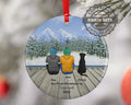 Personalized Mr and Mr Gay Couple Christmas Ornament Pet Custom Ceramic Keepsake Couples Dog Cat Owners Married Holiday Gift Winter Scene