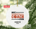 Basketball Coach Christmas Ornament Personalized - Custom Gift for Basketball Team Coach Gamer Sports Hobby Occupation Decorations