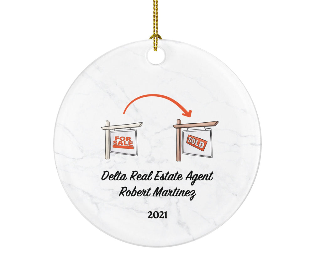 Realtor Real Estate Agent Personalized Ornament - House Broker Personalized Ornament- New Real Estate Seller Christmas Ornament