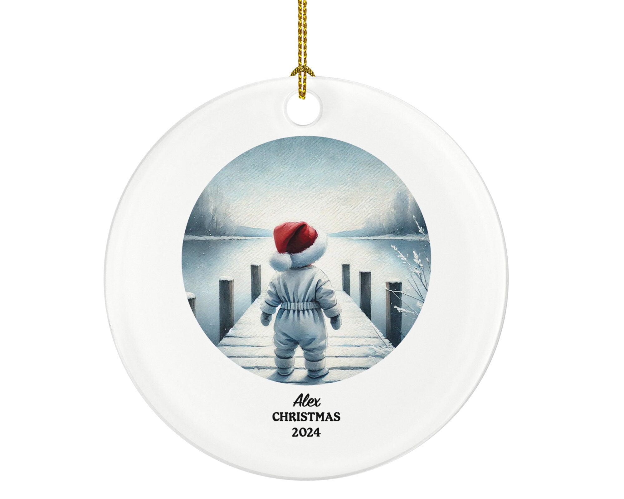 Personalized Christmas Ornament Baby's First New Baby Portrait Parent Girl Boy Mommy Daddy Mom Dad Newborn 1st Gift Custom Name Present