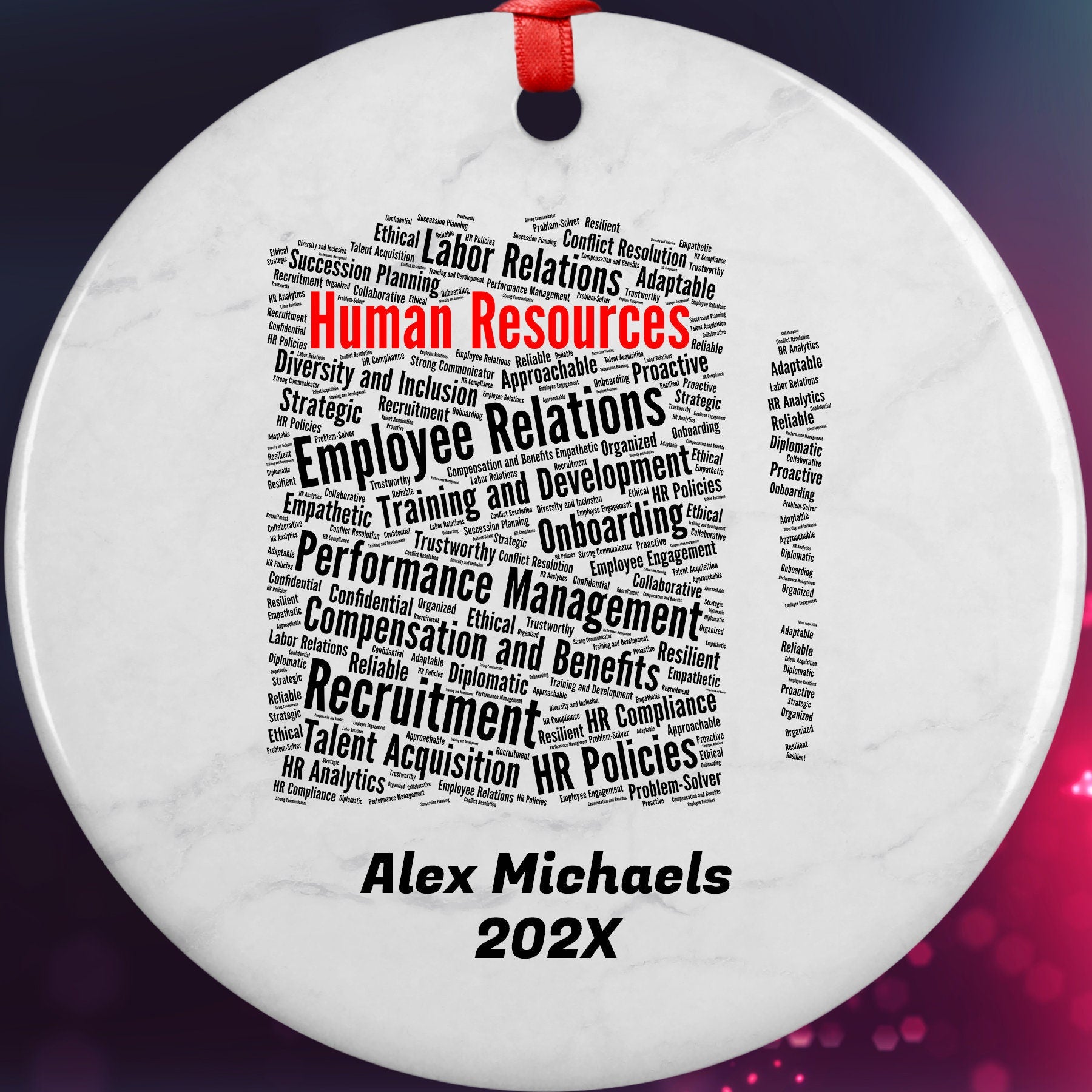 Human Resources Personalized Christmas Ornament