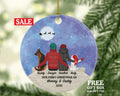 Mommy Daddy First Christmas Baby and Dog Cat Pet Personalized Ornament Custom Family of 3 Fur New Mom Dad Newborn Gift Lover Owner Holiday