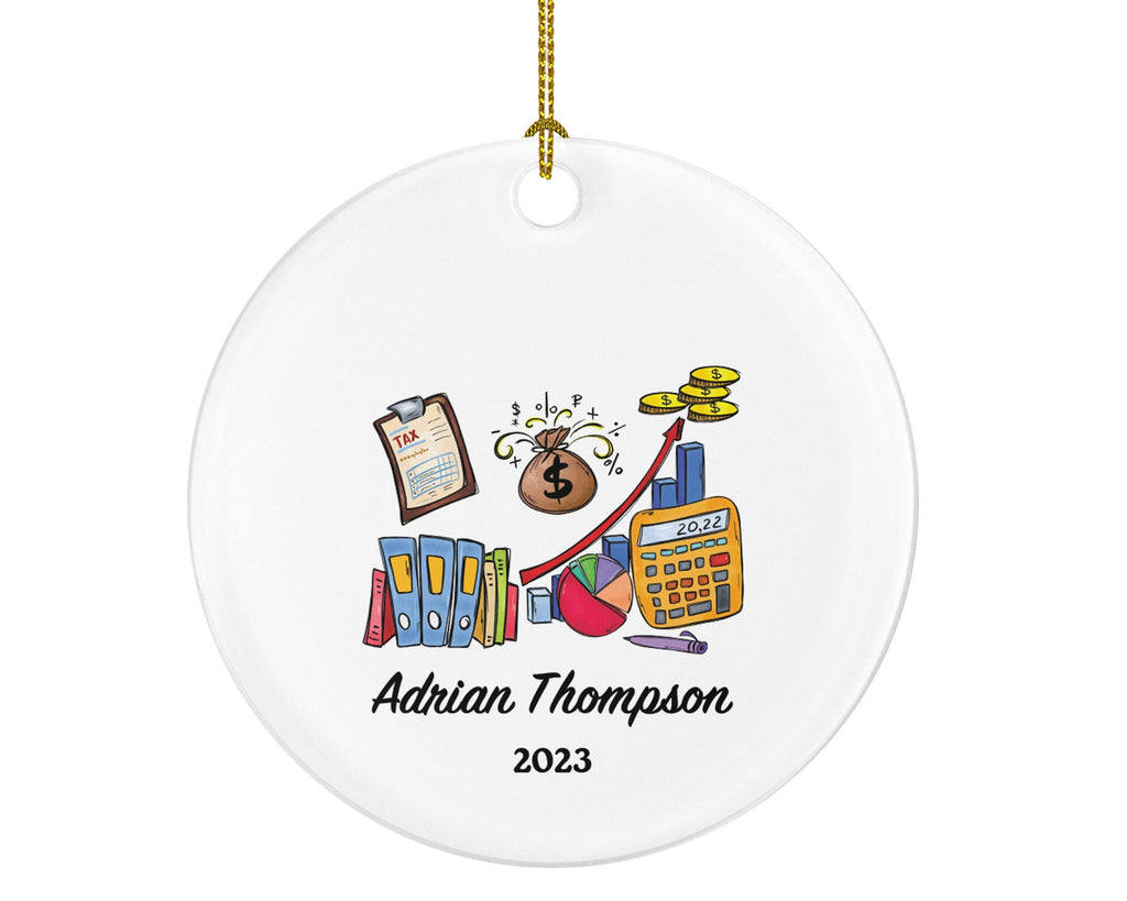 Accountant Ornament Personalized - Accounting Christmas Gift for an Accountant Custom Name