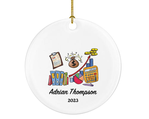 Accountant Ornament Personalized - Accounting Christmas Gift for an Accountant Custom Name
