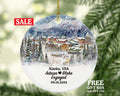 Alaska Christmas Ornament Personalized - AK Engaged Married Family Together Couple Travel Honeymoon Engagement Marriage